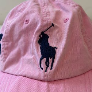 Polo by Ralph Lauren Unisex Big Pony Pink and Navy Hat Adjustable